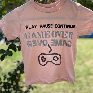 Game Over cotton polyester short sleeve graphic shirt